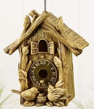 Woodland House Birdhouse10" High Patina Finish Polyresin Hanging Chain Wild Bird