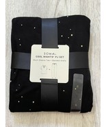 NWT Soma Cool Nights Black Stars Banded Ankle Pant/Top Tee Pajama PJ Set... - $39.59