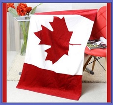 USA UK & Canada Flag of our Nation Soft and Absorbent Large Cotton Beach Towel image 4