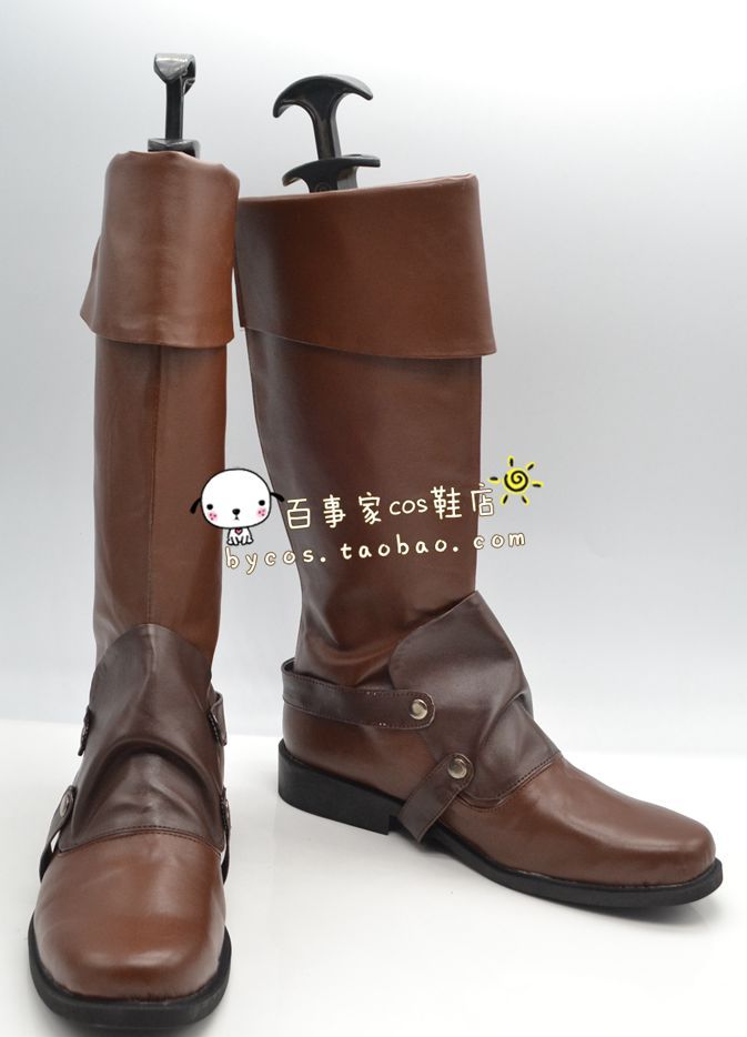 Tangled Rapunzel Flynn Rider pu leather ver cos Cosplay Shoes Boots