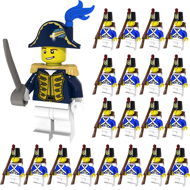 21pcs/set US Navy Marine Corps Soldier Revolutionary War DIY Minifigures Lot