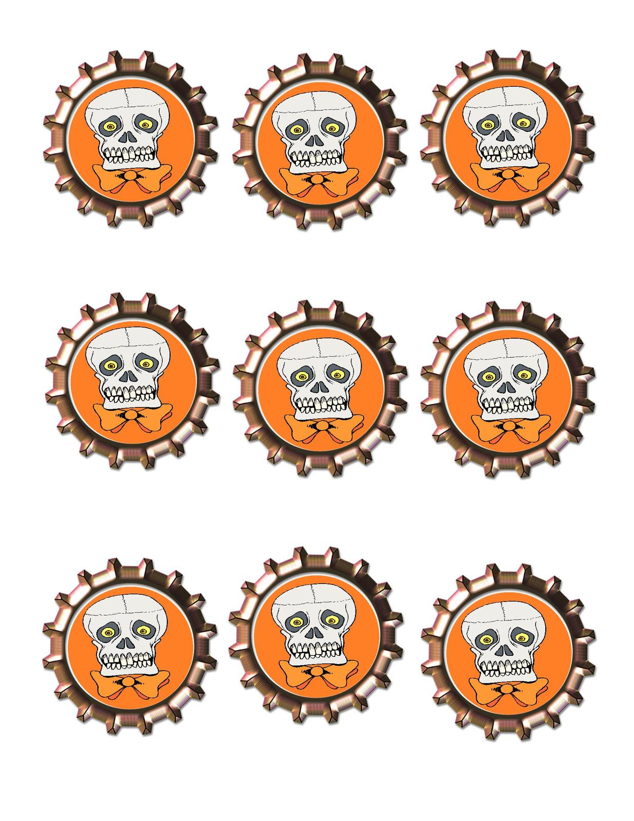 Skull Bottlecap DownloadClipArtArtClipBottle CapDigital Paper Crafts