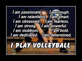 Inspirational Girls Volleyball Quote Poster Print Daughter Motivation Wall Art - $22.99+