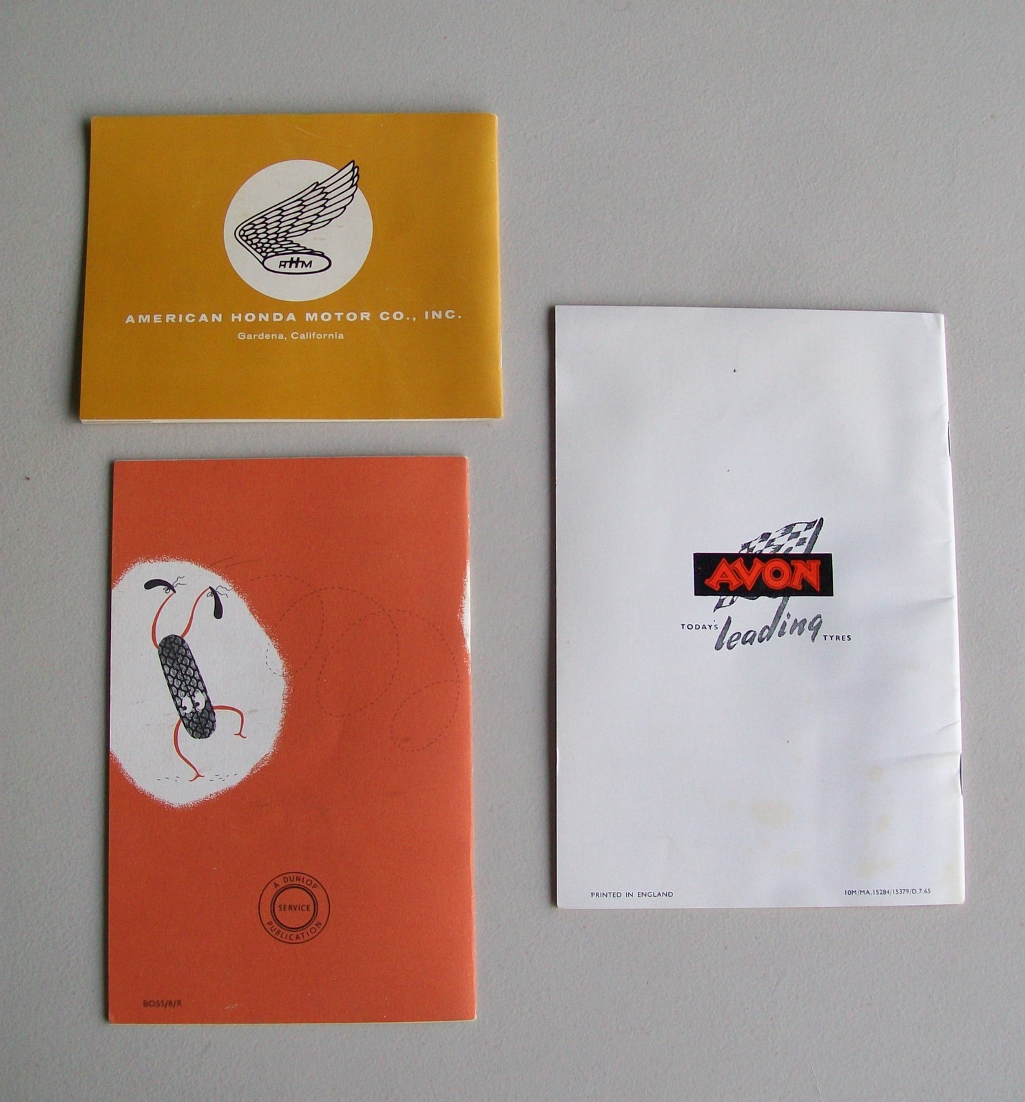 Vintage Lot Motorcycle Warranty Service Booklet Paperwork Hondamatic