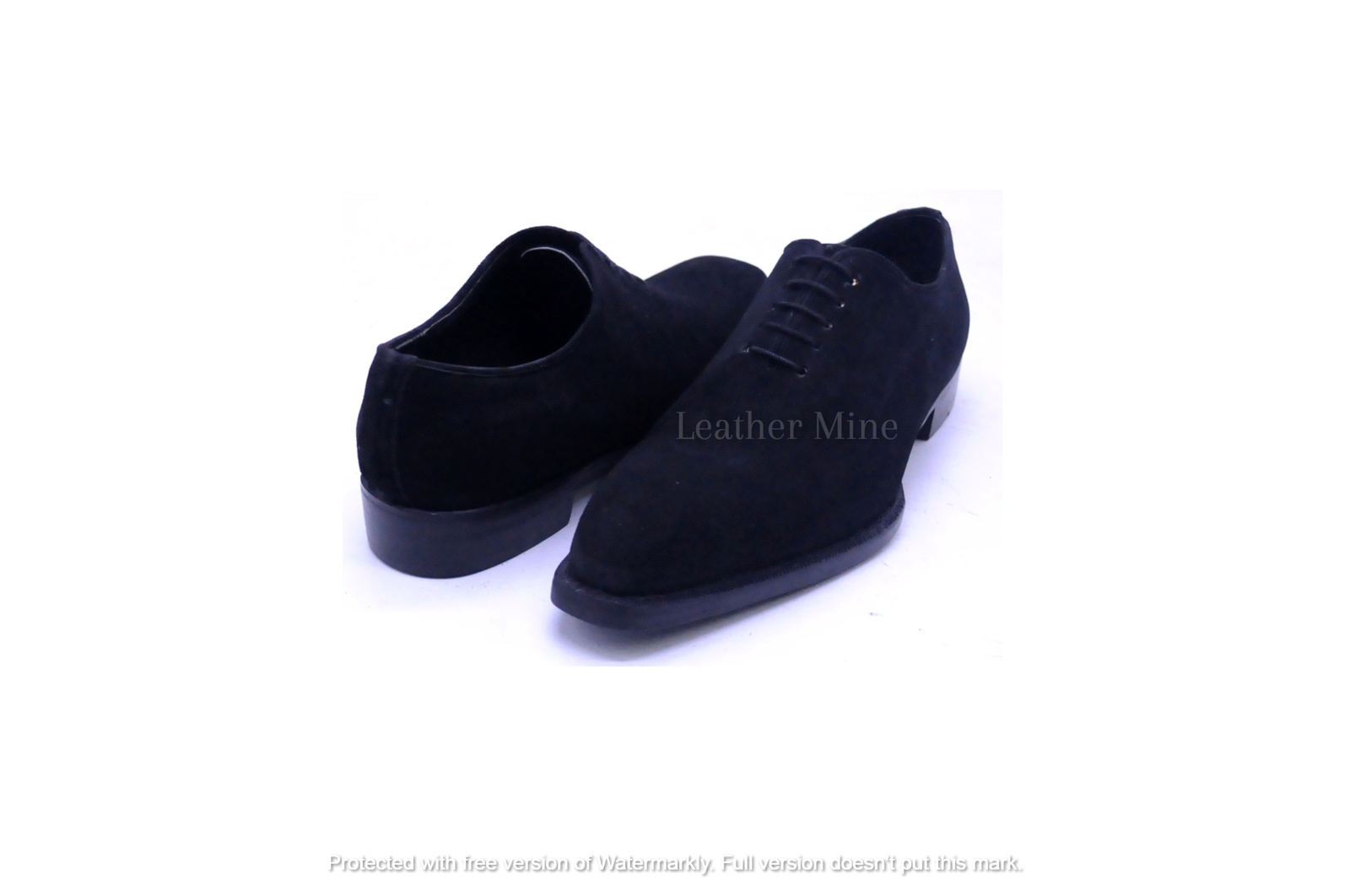Men's Handmade Black Suede Leather Oxfords Formal Custom Made Shoes