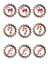 Candy Cane Bottlecap -Download-ClipArt-ArtClip-Bottle Cap-Digital - $0.99