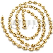 18K YELLOW GOLD BIG MARINER CHAIN 4 MM, 24 INCHES, ITALY MADE, ROUNDED NECKLACE image 1