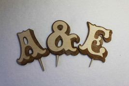 Wedding Cake Topper Initial Accessory Monogram Birthday Cake Decoration - $6.74