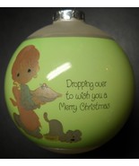 Enesco Precious Moments Christmas Ornament Dropping Over To Wish You 198... - $10.99