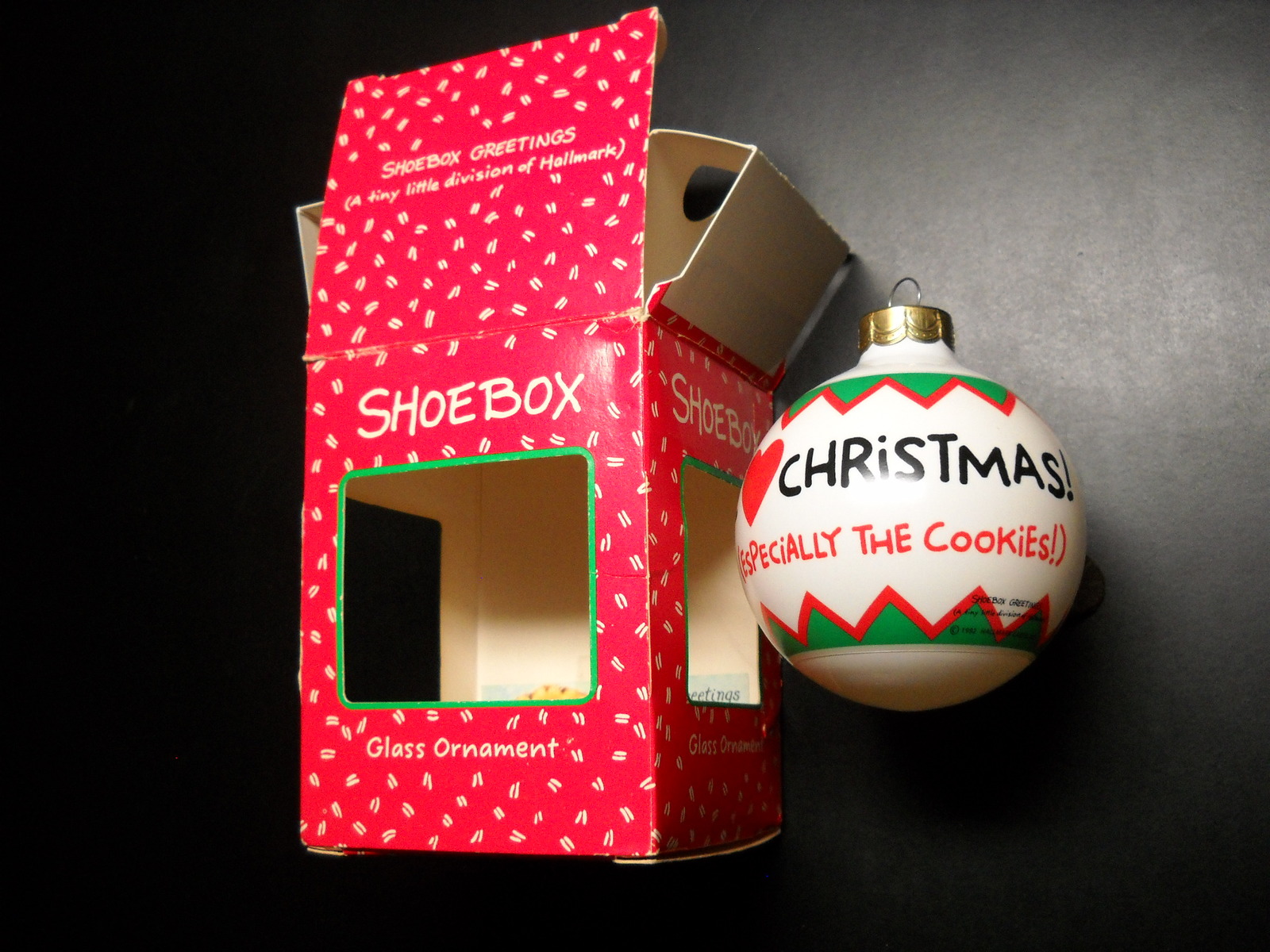 Hallmark Shoebox Greetings Christmas Ornament 1992 I Heart Christmas