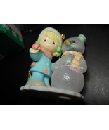 Enesco Precious Moments Ornament Christmas Snowman 1999 Sam Butcher Arti... - $11.99