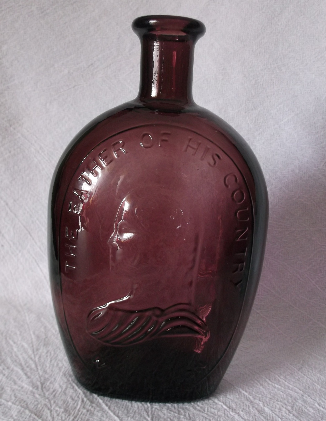 Vintage Wheaton Purple Amethyst Glass Bottle Washington Father of His