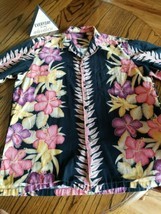 Royal Creations Men&#39;s Hawaiian Aloha Shirt Large Hibiscus Floral Vintage... - £21.43 GBP