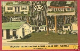 Lake City Florida Dickens Motor Court Fl - $6.50