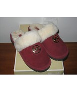 NEW Michael Kors  GENUINE Suede Slippers Clogs w/ SHEEP SKIN Fur &amp; Lined... - $115.00