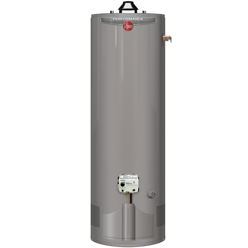 Rheem Natural Gas Tank Water Heater 55 Gal. 45,000 BTU Pilot Reset