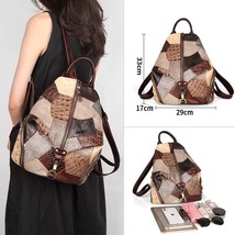 Legend Fashion Women's Backpack Retro Leather Stitching Female Travel Bag Studen - $124.15
