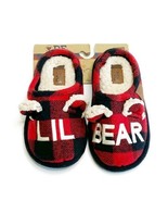 NWT LIL&#39; Bear Slippers Size 11/12 Sherpa Lined Check Memory Foam Indoor/... - $18.76