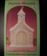 Precious Moments Porcelain Holiday Nightlight 1994 Over 9 Inches Tall Boxed - $14.99