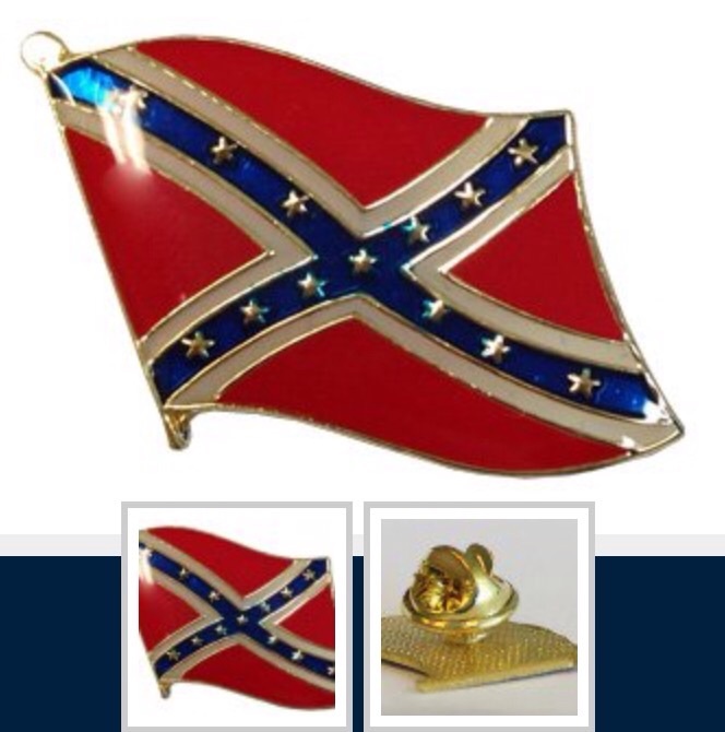 Csa Confederate Flag Rebel Flag Lapel Pin Hat Pin Civil War 1861 1865