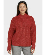 NWT Women&#39;s A New Day Flecked Mock Turtleneck Pullover Sweater Sz Small - $19.79