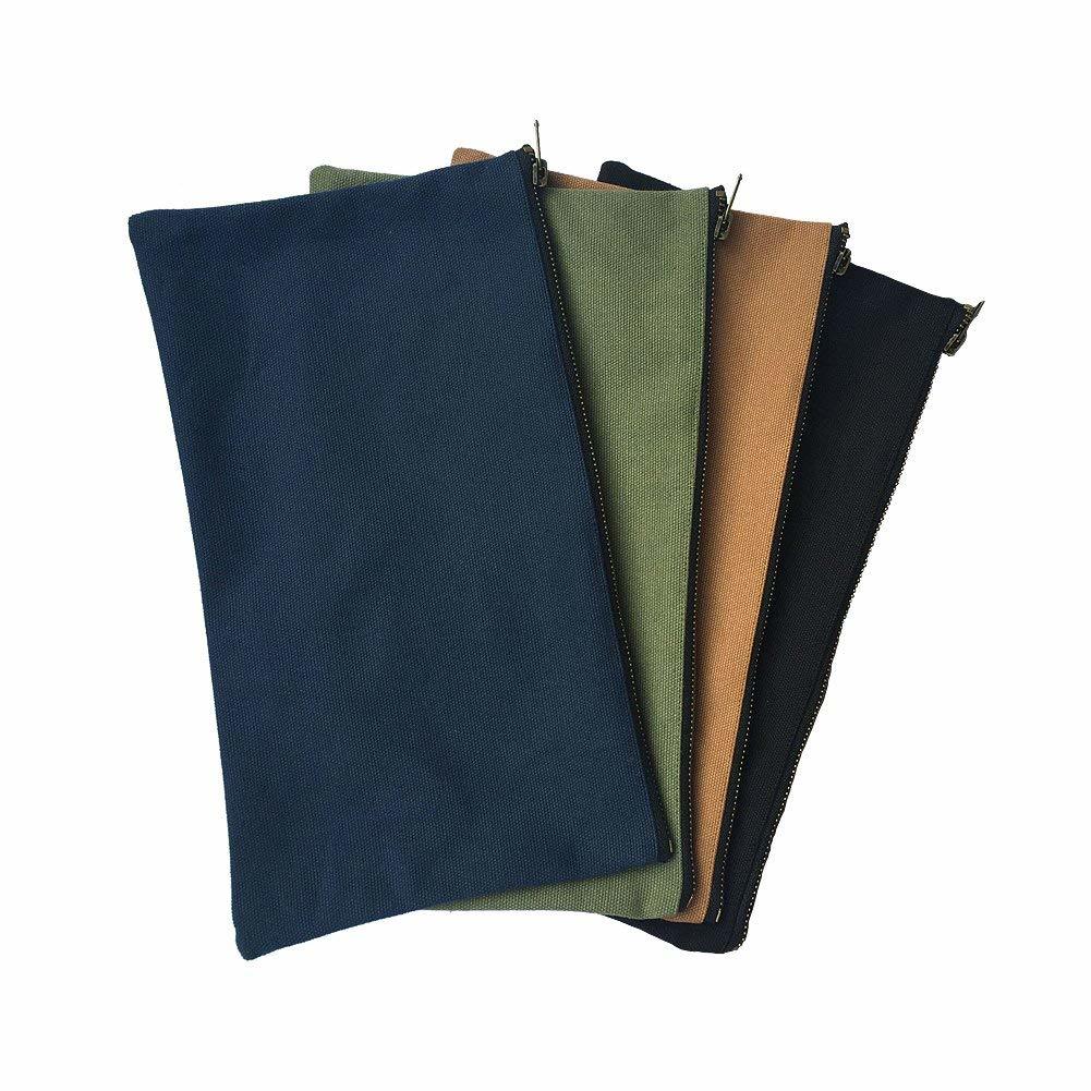 QEES 4PCS Small Canvas Zipper Bag 12.5&quot; Multi-Purpose Waterproof Small Tool Bag - Bags, Belts ...