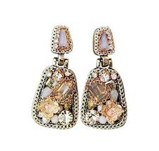 Retro Ladies Earrings Artificial Gem Pendant Stud Earrings Womens Jewelry - $18.76