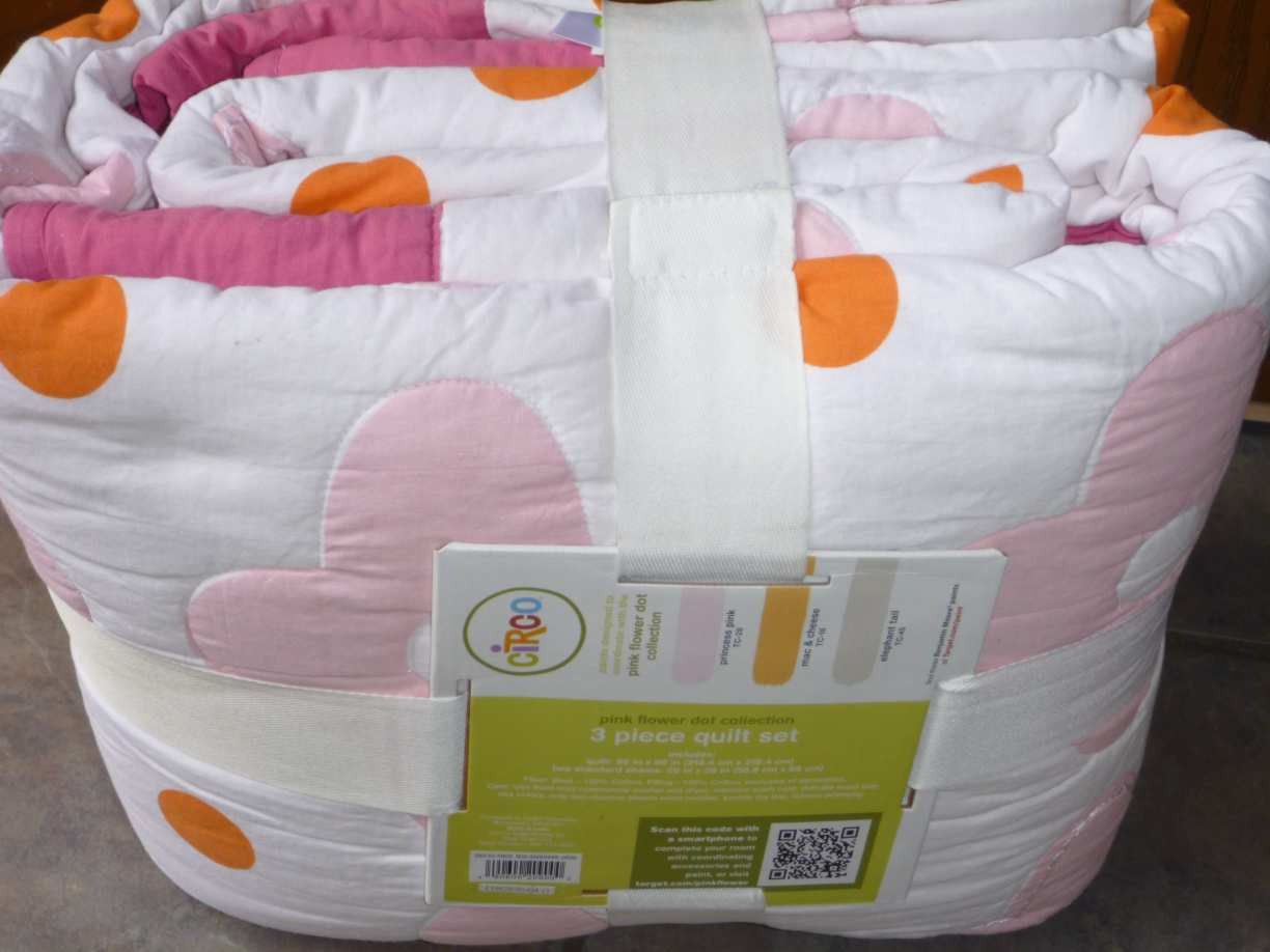 Circo Pink Flower Dot Girl Quilt Sham Bed And 50 Similar Items Circo Pink Flower Dot Girl Quilt Sham Bed Set Full Queen Twin