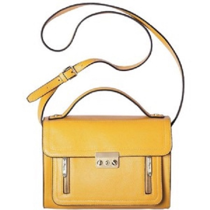 NEW! 3.1 Phillip Lim Target Crossbody Bag Purse Leather Satchel Yellow Gold - Handbags & Purses