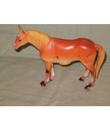 TOY LIGHT BROWN 5 1/2&quot; HORSE MAKES NOISE   CHINA - $5.25