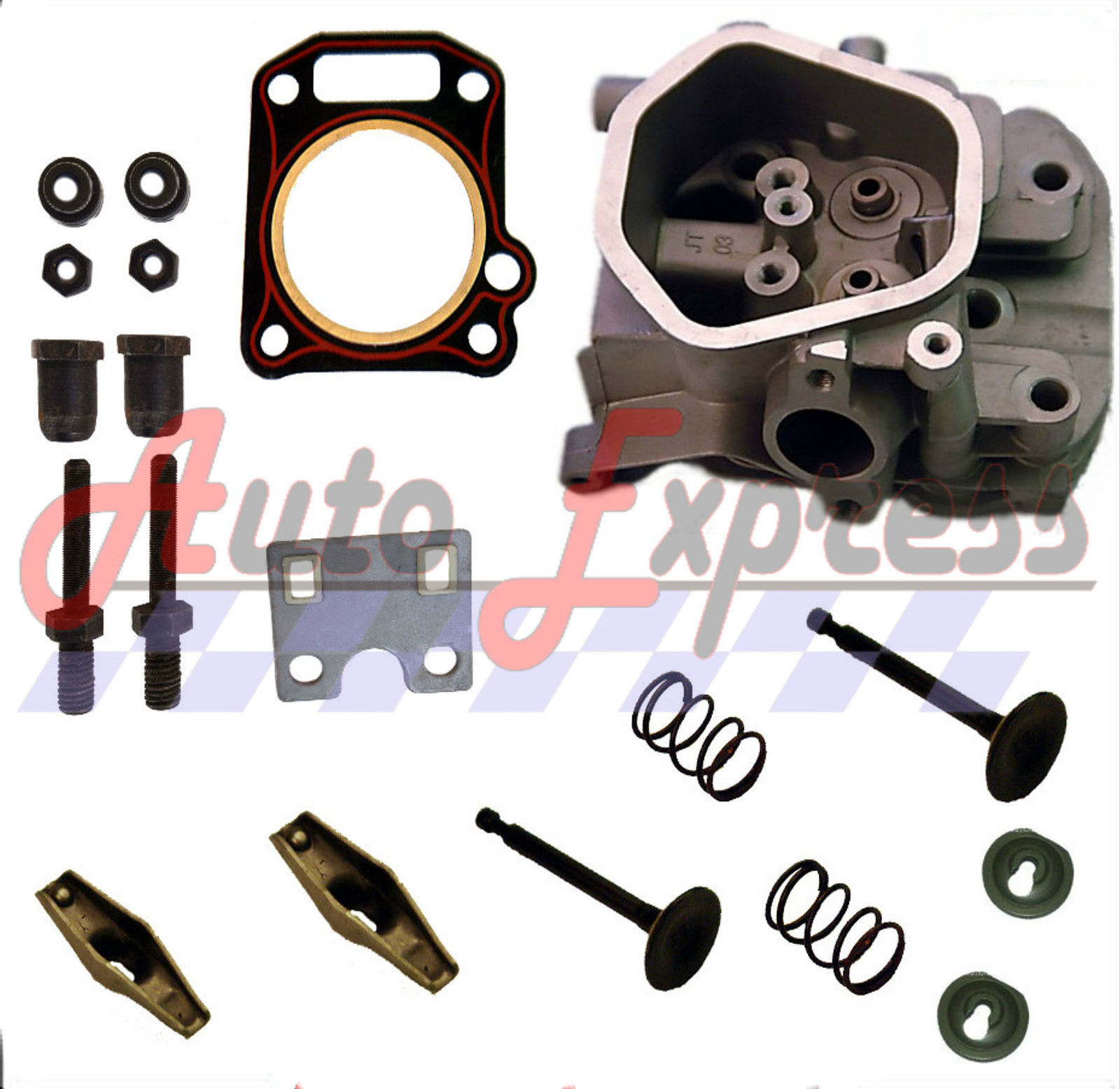 Honda GX160 GX200 CYLINDER HEAD VALVES & SPRINGS GUIDE PLATE FREE HEAD