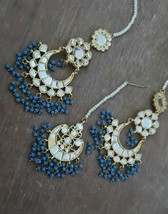 High Quality Rich People Kundan Meenakari Jewelry Earrings Tikka Set Girl Gift 2 - $35.62