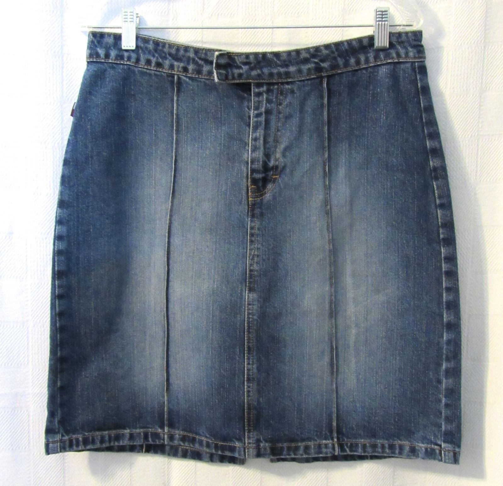 Tommy Hilfiger Junior Knee Length Solid Blue Denim Straight Skirt Size ...