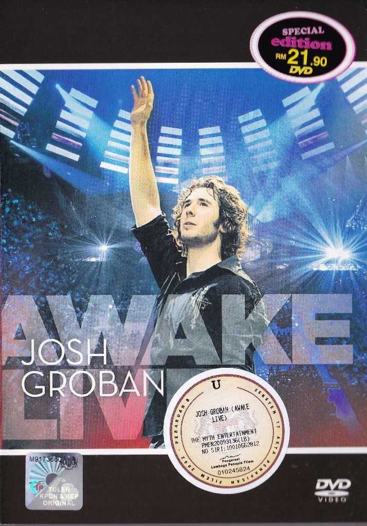 JOSH GROBAN Awake Live At Salt Lake City DVD NTSC Region All Free ...