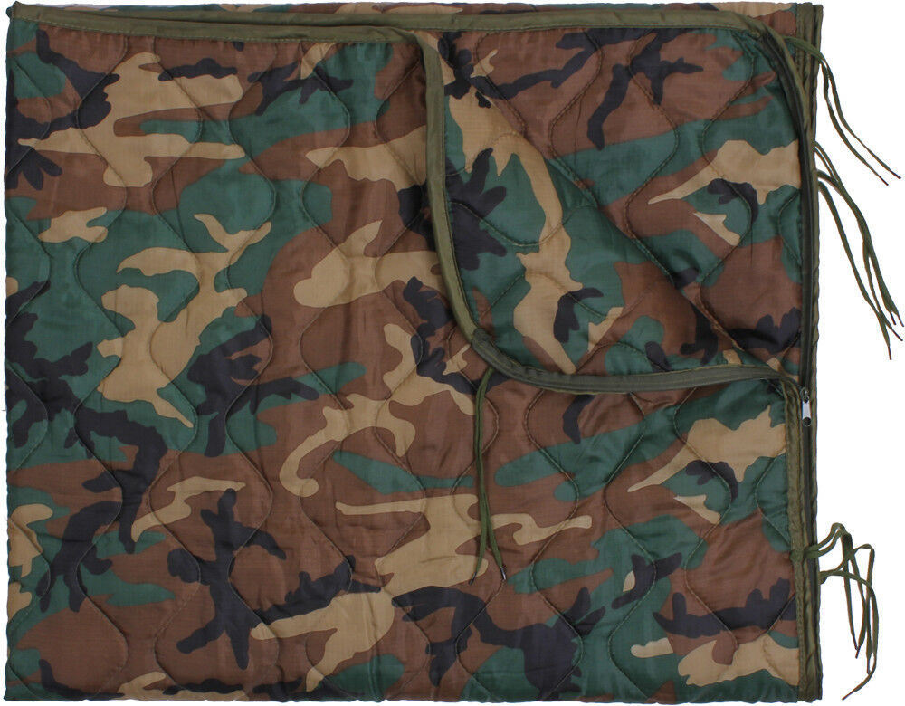 Digital Camouflage Zipper Poncho Liner Military Blanket Army Woobie 62