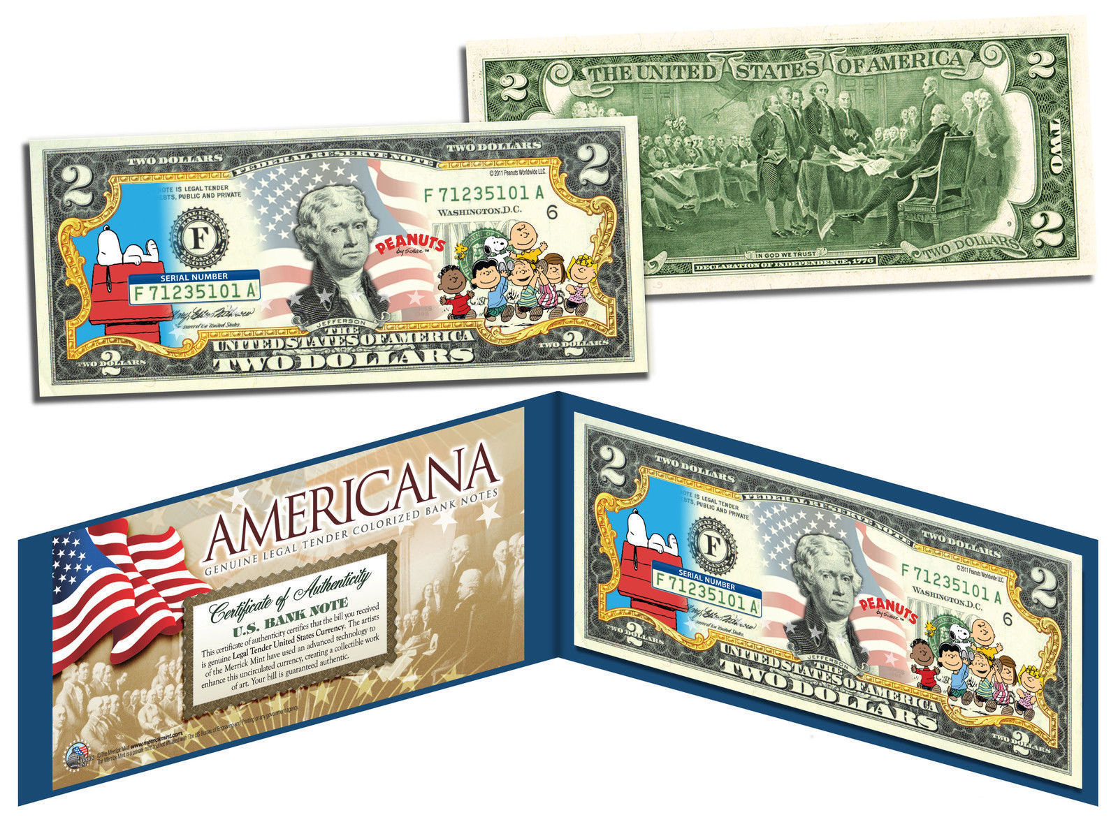 DONALD TRUMP 45TH PRESIDENT /"THE FIRST FAMILY/" COLORIZED U.S $2 BILL LIMITED!