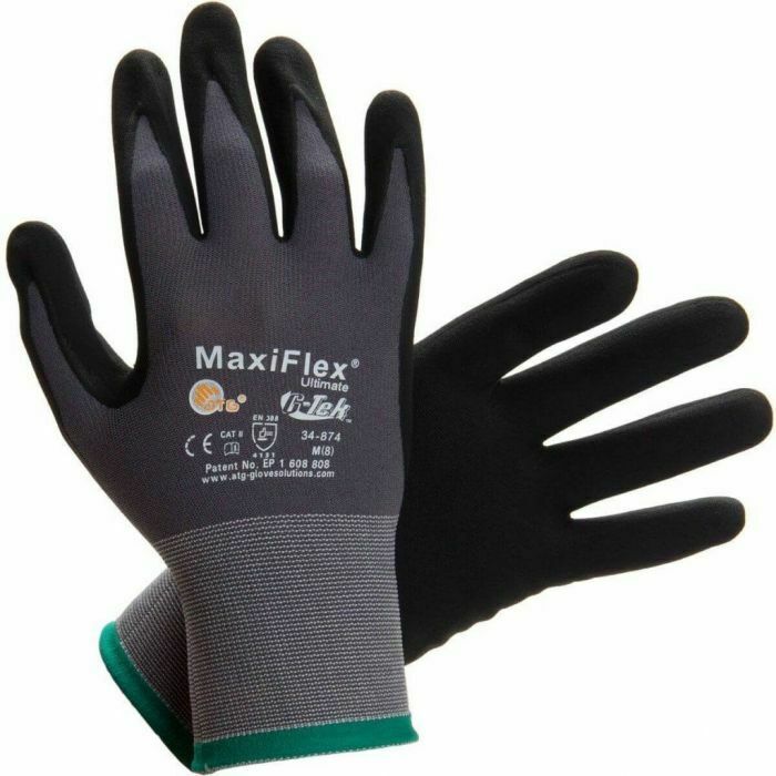 SM-XXL PIP 34-876 MaxiFlex Ultimate Fully Coated Micro Foam Nitrile Gloves Size