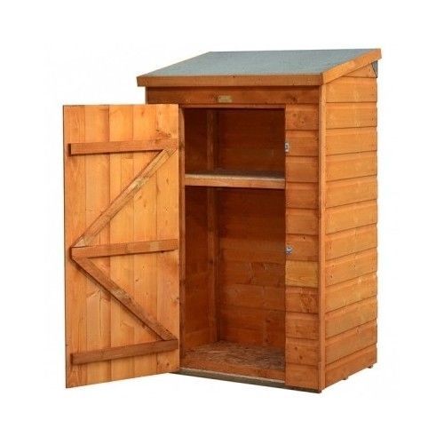 Wood Storage Shed Outdoor Small Shelf Weatherproof Yard Garden Tools 