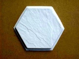 DIY Slate Texture Tile Molds (3) 12x12 Hexagon Make Concrete Floor Tiles @ $.30  image 1