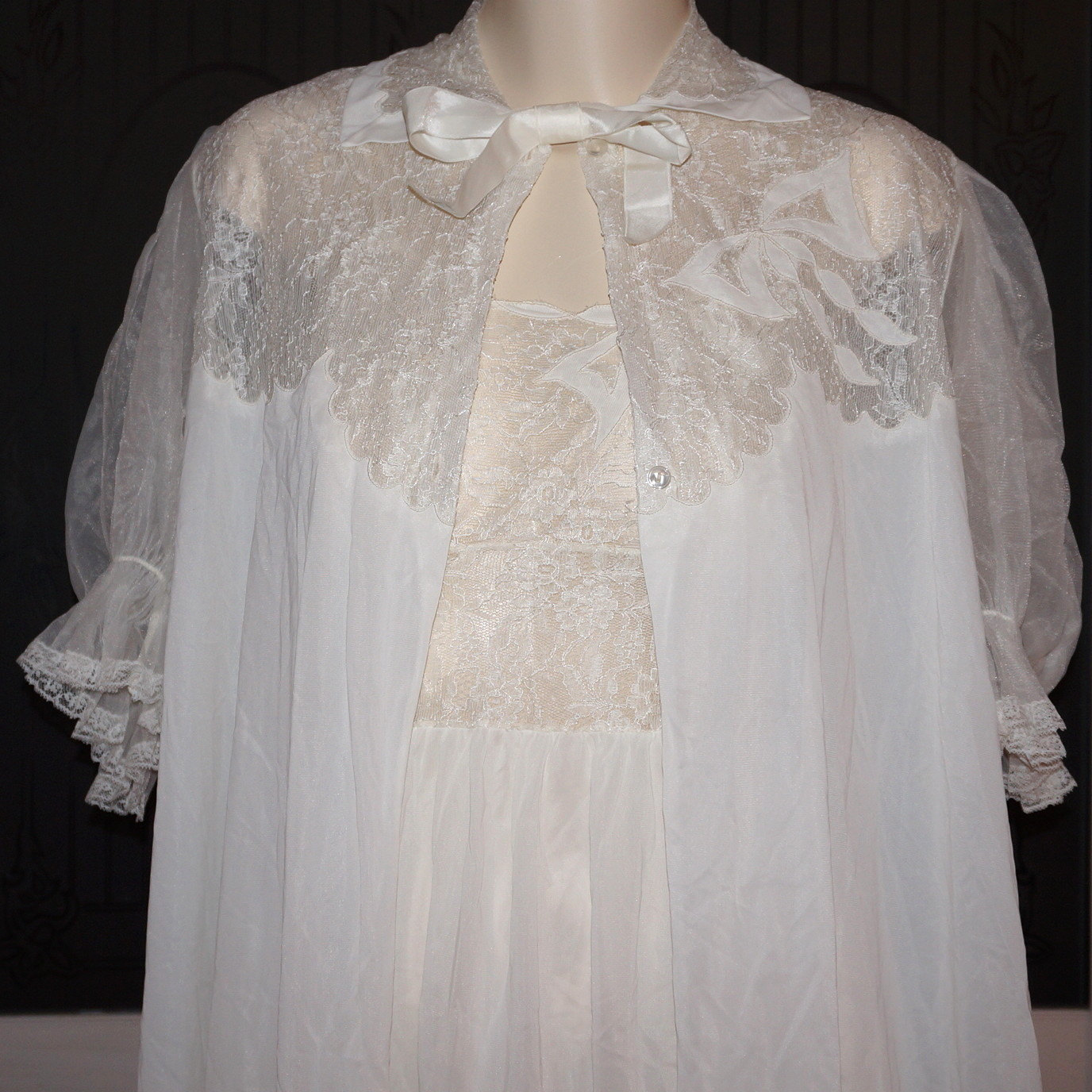 robe nightgown bridal night gown peignoir michelene robes sleepwear seller