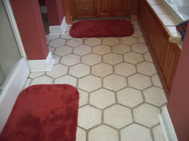 DIY Slate Texture Tile Molds (3) 12x12 Hexagon Make Concrete Floor Tiles @ $.30  image 2