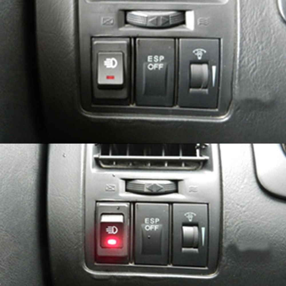 5 X 12V 35A Car Fog Light Rocker Toggle Switch 4Pin Green LED Dashboard