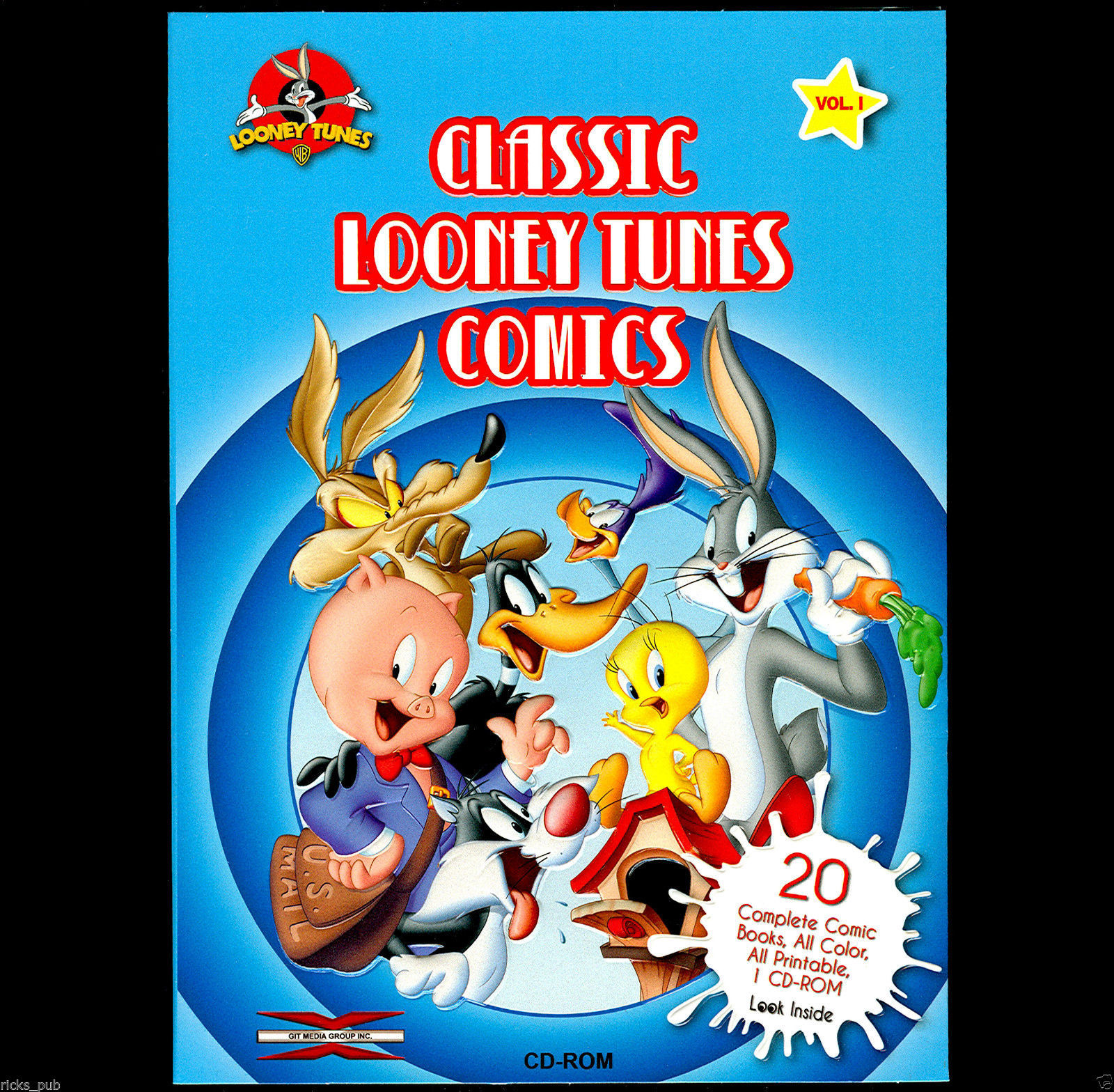 Classic Looney Tunes Comics CD New 20 WB 1970s Comics in PDF on CD IBM ...