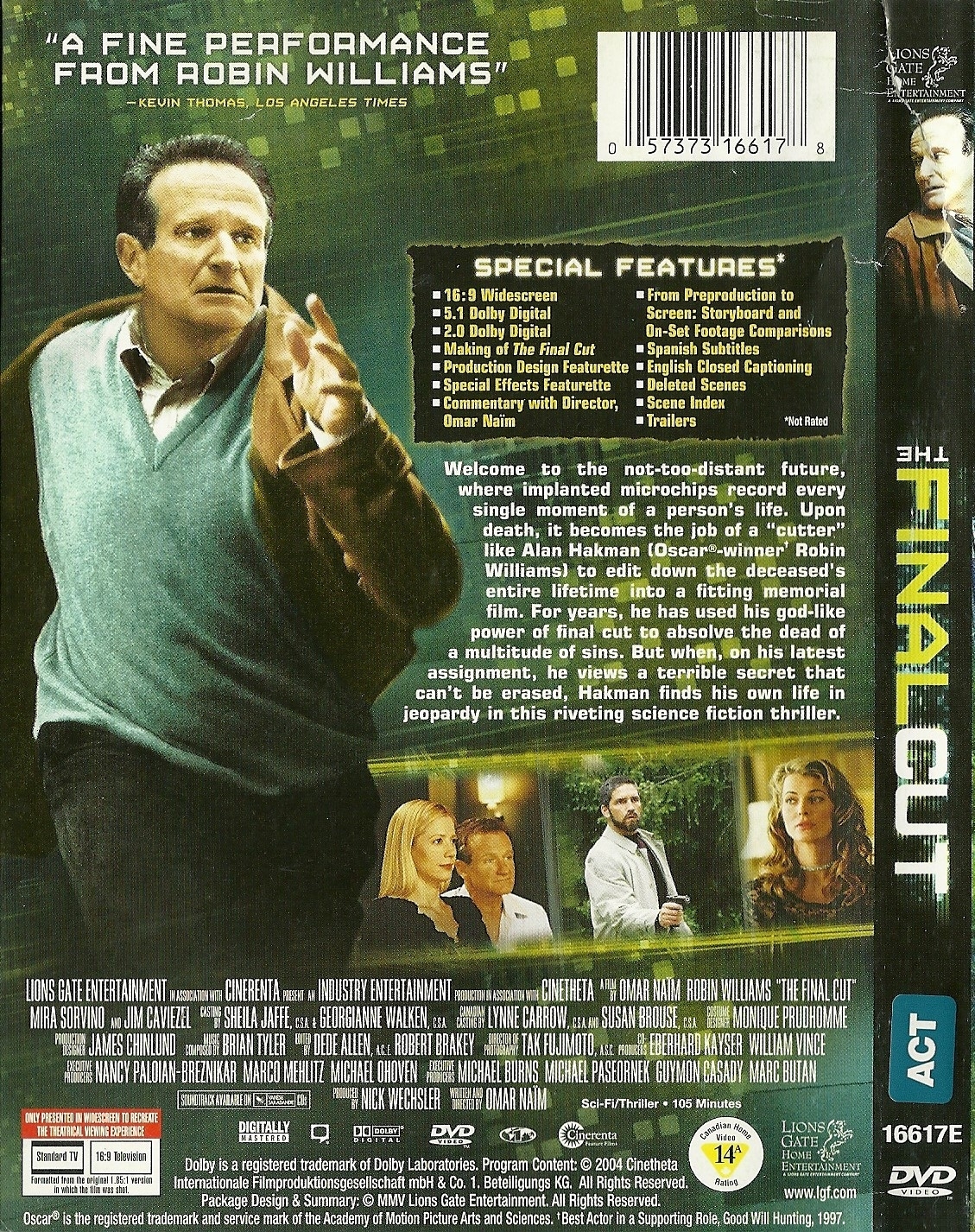 The Final Cut DVD Robin Williams