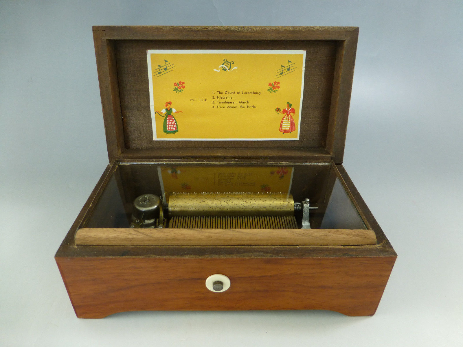 Rare Antique Swiss Pre Reuge ( LADOR ) Music Box 4 songs 50 Key Note