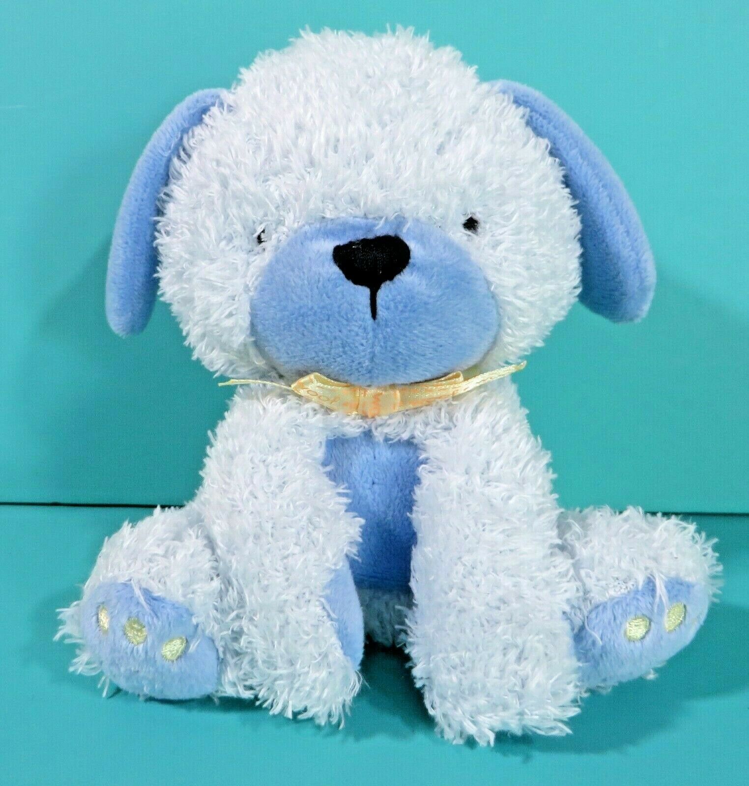 stuffed blue puppy