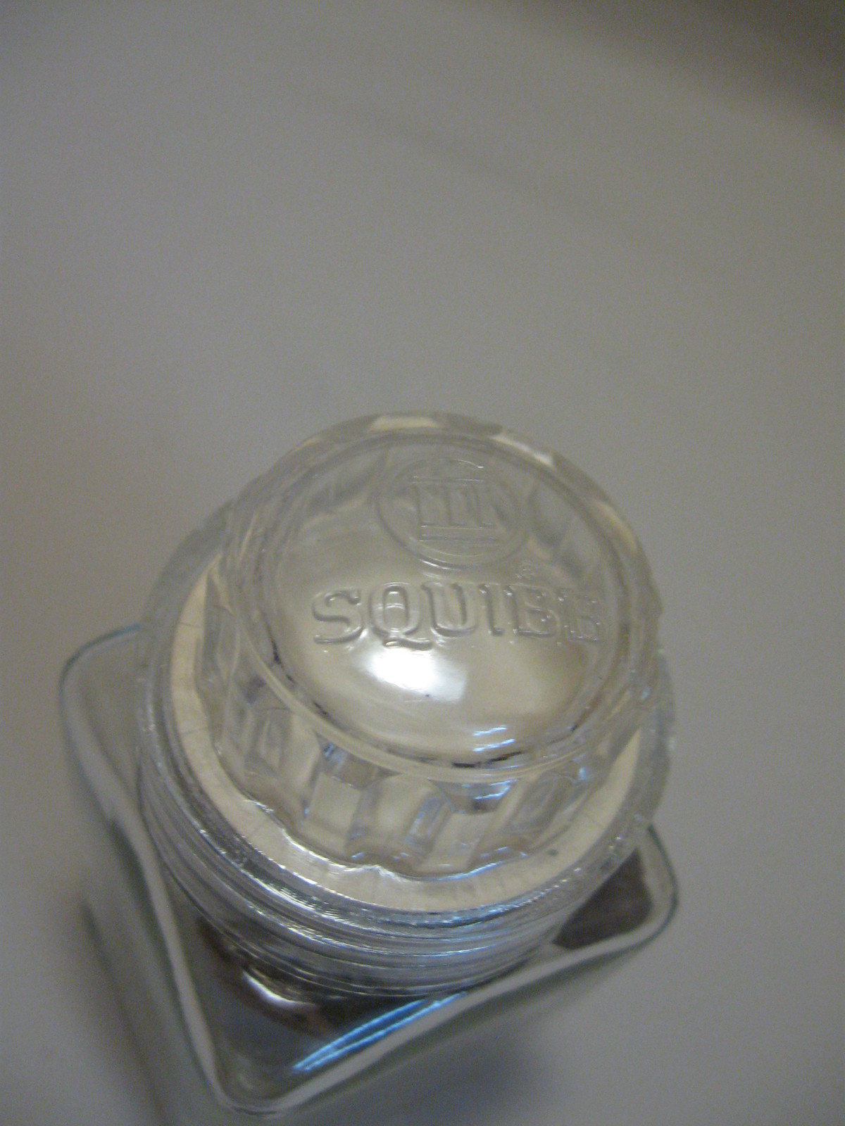 Squibb Glass Container Canister With Qty 8 Wooden Handle Corn Skewers