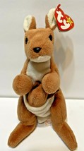 TY Beanie Baby Plush Vintage 1996 Kangaroo Pouch Mama and Baby Brown Ret... - $12.60
