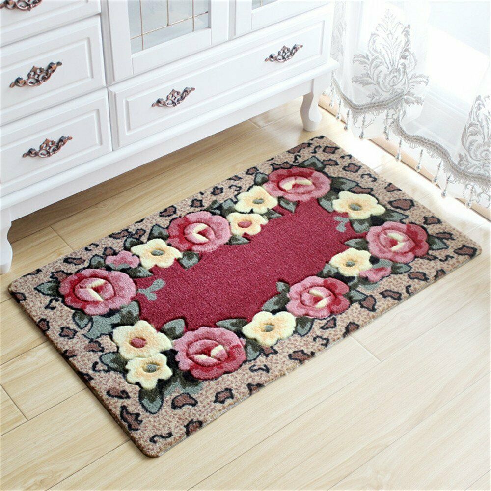 Nice Bath Mat Rug 15.75" x 23.62" Flower Colorful Floral Nature Shabby