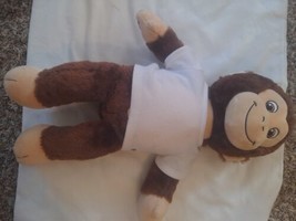 Build-A-Bear Monkey Plush Stuffed Toy Chimp Brown Ape Smiley 17&quot; - $10.40